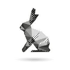 Rabbit abstract isolated on a white backgrounds vector illustration