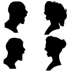 Vector silhouettes people N33