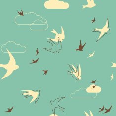 Flock of swallows