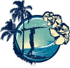 Surf Lifestyle grunge emblem