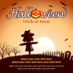 Halloween scarecrow background