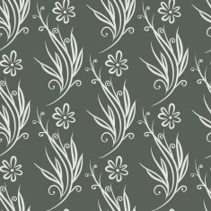 Seamless retro floral abstract ornament