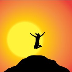 Vector silhouette of woman N362