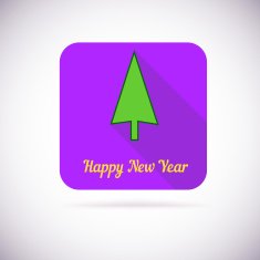 Christmas tree flat icon