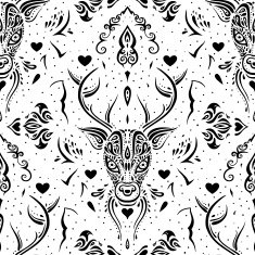 Deer head Seamless pattern