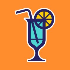 Cocktail Glass With Lemon
