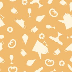 Seamless texture with tea items