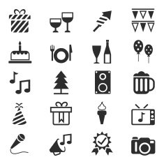 party icons set N12