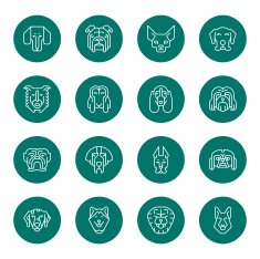 Dogs Head Icons N3