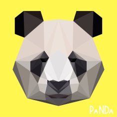 abstract polygonal geometric panda background