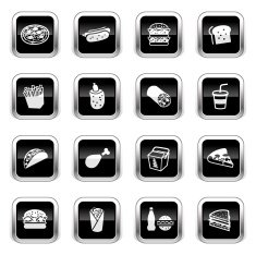 Supergloss Black Icons - Fast Food