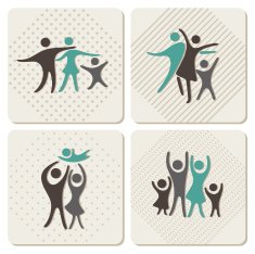 Collections of abstract family icons N2