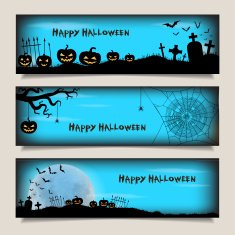 Banners with Happy Halloween