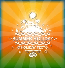 retro summer placard