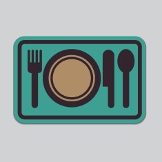 Plate with Cutlery Vector Icon