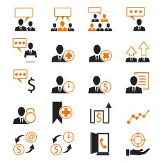 Business and presentation icons N4