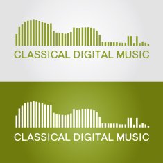 Classical digital music symbol Acid Green background Vector