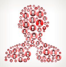 Businessman Women Faces Girl Power Pattern