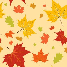 Autumn leaves seamless pattern N37