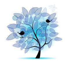 Art tree beautiful for your design N10