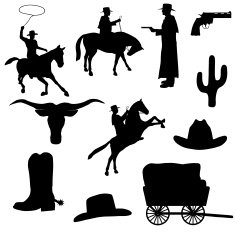 Western Silhouette Collection (vector jpg)