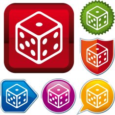 icon series dice (vector)