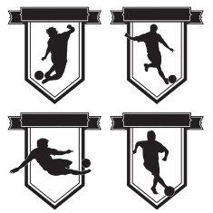 Soccer emblem set