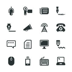 Communication Silhouette Icons N2