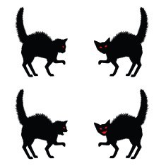 Halloween Cat Silhouette N5