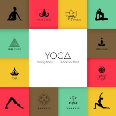 Set of logos for a yoga studio N2