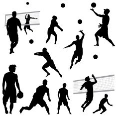 beach volleyball silhouettes N2