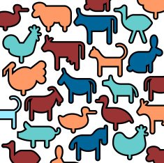 Farm Animals Icons - Color Series