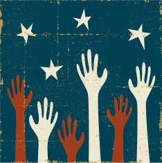 Grunge Patriotic Hands