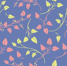 Seamless Pattern Of Simple Vines And Leaves N2