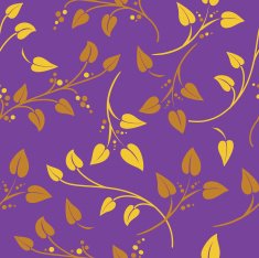 Random Repeating Pattern Of Simple Vines And Leaves N5