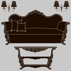 furniture icons in classic style N2