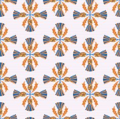 Stencil Style Scottish Thistle Seamless Pattern N8