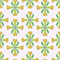 Stencil Style Scottish Thistle Seamless Pattern N9