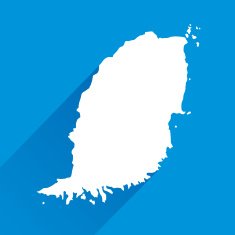 Blue Grenada Map Icon