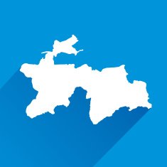 Blue Tajikistan Map Icon