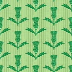 Stencil Style Scottish Thistle Seamless Pattern N10