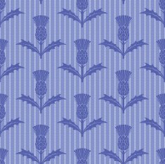 Stencil Style Scottish Thistle Seamless Pattern N11