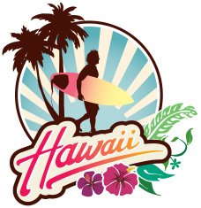 Surf Lifestyle emblem Hawaii