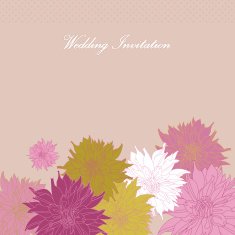 Wedding Invitation (Dahlias) N2