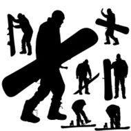 Vector silhouette of a man N760