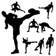 Vector silhouette of a man N761