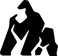 stylized gorilla design