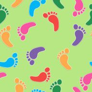 Seamless footprints vector illustration