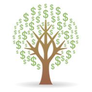 dollar tree icon vector