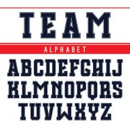 Rectangular serif font in the style of college